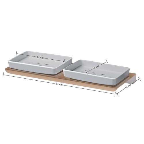 Image of Plantex (Primax) Stainless Steel with ABS Material Double Soap Holder /Wall Mounted Soap Holder /Bathroom Accessories - (Rose Gold)