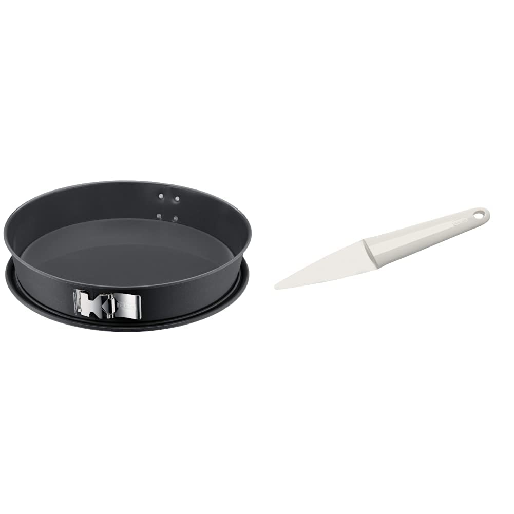 ORIGINAL KAISER La Forme Plus Springform-Backblech konisch 32 cm & Classic Kuchenlöser 24 x 3,5 cm, einfaches und schnelles Lösen, schonend zu allen Oberflächen, spülmaschinengeeignet, Weiß
