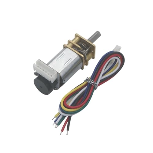 Motor con engranaje JGA12-N20 de 6V 300RPM y codificador de fase AB 5