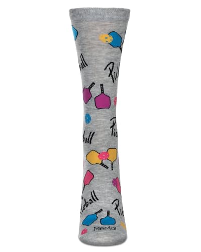 Image of MeMoi Women's Pickleball Paddle Rayon From Rayon Crew Socks