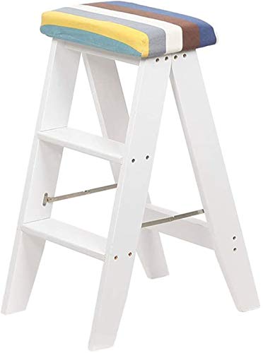 Taburete de escalada portátil DASHADAO de madera con asiento de esponja para el hogar 2