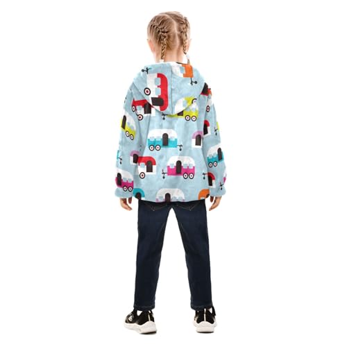 OTVEE Winter Camper Caravan Retro Kids Hoodie Jacket Fall Spring Full Zip Warm Outwear Coat4