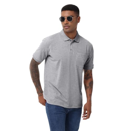 Men's Short Sleeve Polo Shirt Moisture Wicking Performance Dry Fit Golf Polo with Pocket4