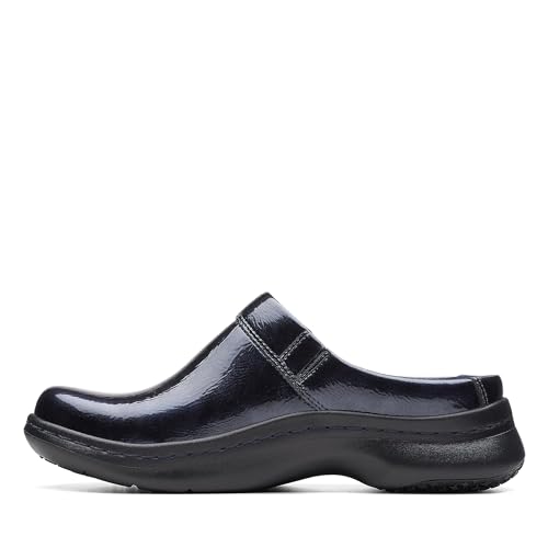 Clarks Unisex ClarksPro Clog Sneaker, Navy Paten, 0 US Women3