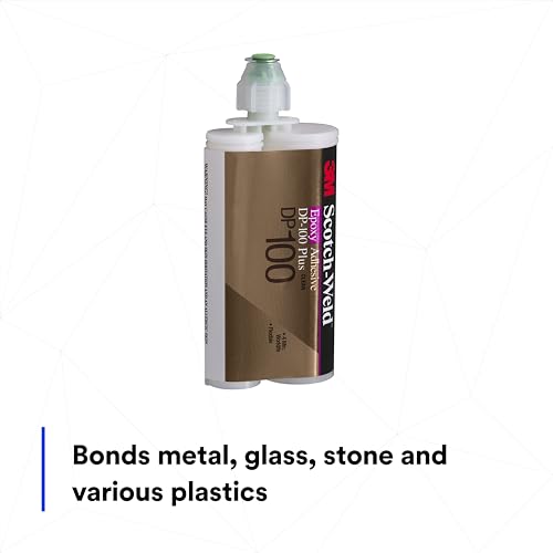 Image of 3M Scotch-Weld Epoxy Adhesive DP100, Clear, Two-Part Fast Cure Rigid Epoxy, High Shear Strength, High-Flow, Low Viscosity, Self-Leveling, 200 mL (6.76 fl oz) Duo-Pak