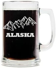 Alaska Mountains - Taza de cerveza con asa (15 onzas) disponible en Yaxa Guatemala
