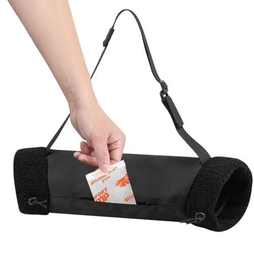 Bolsa de calentador de manos de invierno - Guantes portátiles ajustables con correa para el cuello, manga protectora para manos en tiempo frío, bolsillo con cremallera con diseño cómodo cálido | Ideal