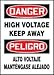 Accuform DANGER HIGH VOLTAGE KEEP AWAY (SBMELC148VA)