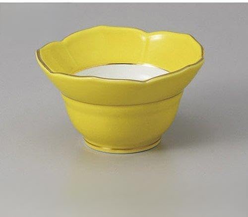 せともの本舗 Set of 5, Small Hill Included, Arita-yaki Yellow Ground Included, 4.1 x 2.4 inches (10.5 x 6 cm), Japanese Tableware, Restaurants, Commercial Use, Tableware