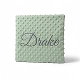 various Manta de Bebe Personalizado con su Nombre Bordado, Manta de copito (Verde Agua)