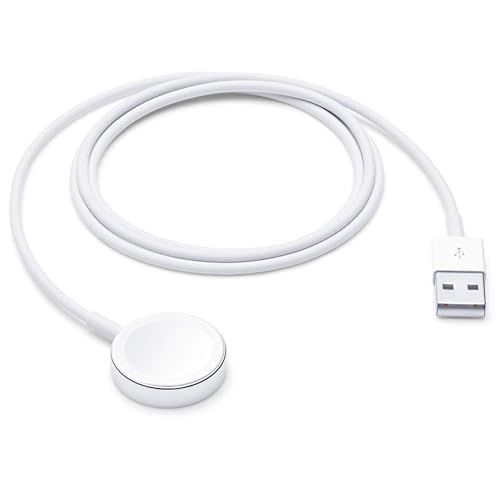 Image of Sounce USB 3.0 Magnetic Smart Watch Charger Cable 3FT | Fast Wireless Charging Dock Cord | Compatible with Watch Series Ultra 2 /Ultra, 9 /8 /7 /6 /5 /4 /3 /2 /1 & SE /SE2 | Compact & Portable - White