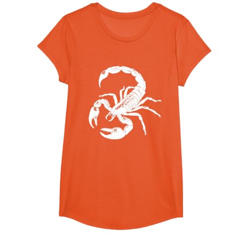 Scorpion Graphic T-Shirt, Girls, Orange, Small