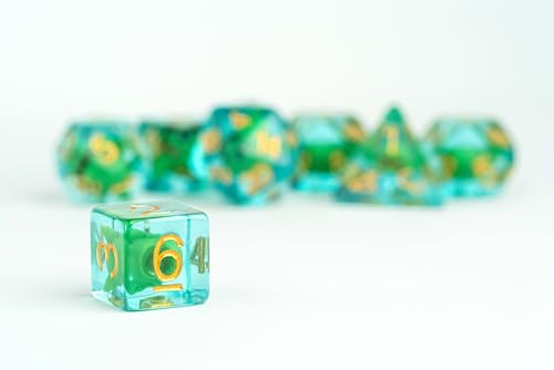 Juego de dados de 16 mm Pathfinder Goblin Inclusion para rol de resina 7