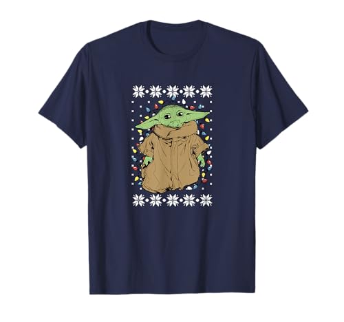 Image of Star Wars The Mandalorian The Child Christmas Lights T-Shirt