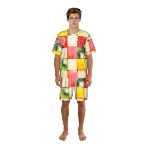 Pyjama court homme imprimé pastèque pour des nuits d'été fraîches