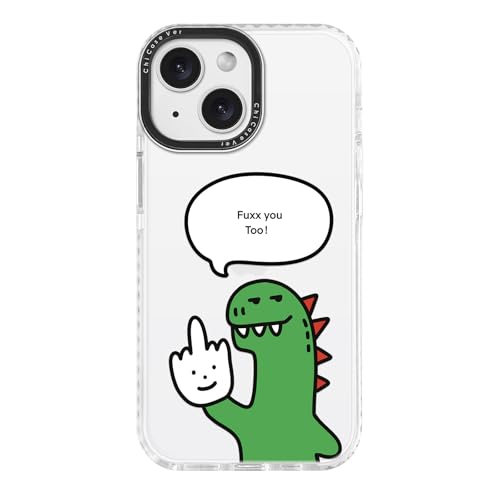 Coque iPhone 13 et 14 dinosaure avec protection caméra arrière