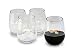 Candaven Home Unbreakable Wine Glasses, 16 oz, Set of 4, Stemless, Strong, Shatterproof, Crystal Clear, 100% Triton, BPA Free, EA Free