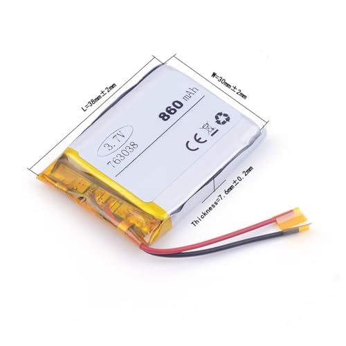 Batería 763038 de 3.7V 860mAh soluciona problemas de carga 2