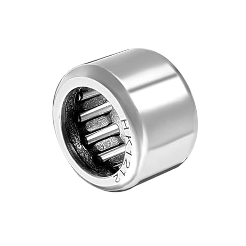 Image of METALLIXITY HK1212 Needle Roller Bearings 12mm ID x 18mm OD x 12mm Height 1 Pack, Chromium Steel Open End Thrust Bearing - for Industrial Machinery and Equipment