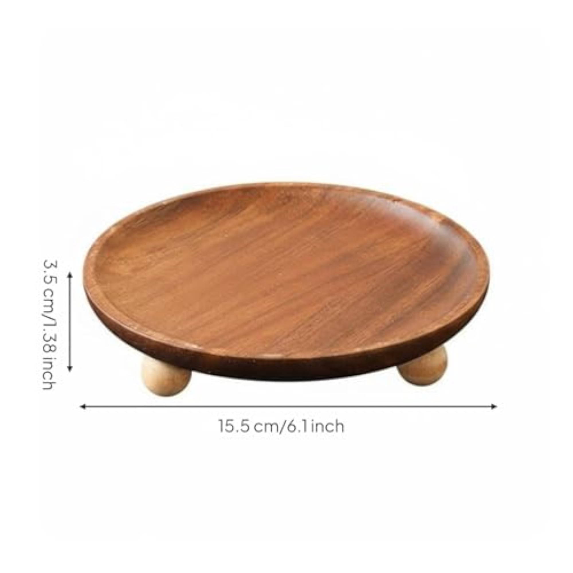 Acacia Wood Vanity Tray, Versatile Wooden Catchall