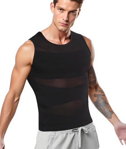 Men's Compression Shirts Body Shaper Tank Top Sleeveless Shapewear Slimming Undershirt Tummy Control Vest