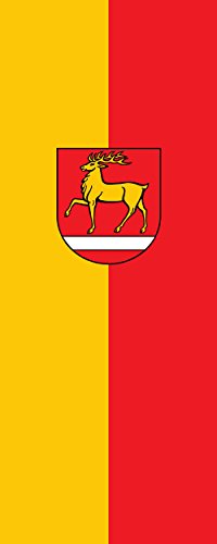 Drapeau Sigmaringen Kreis 300x120 vertical pour cérémonies de jumelage franco-allemand