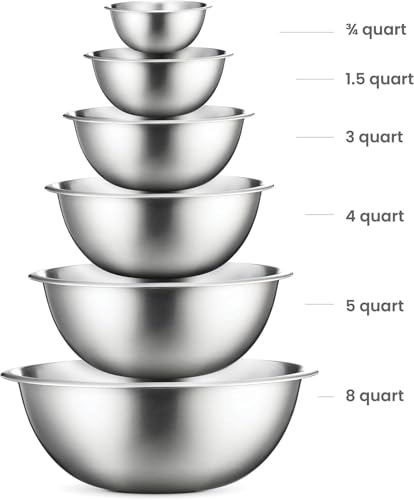 Set de 6 Tazones de Acero Inoxidable para Mezclar miniatura 2