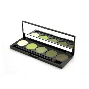 Jolie - Sombra de ojos micro fina mineral de 5 sombras, compacta con cepillo, bosque lluvioso (603)