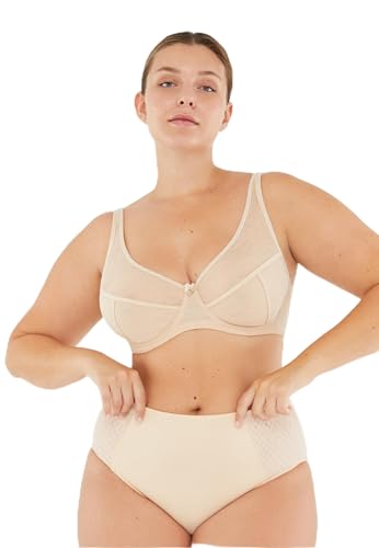 Dagi Underwire Fixed Strap Bra Sujetador Reductor, Color Carne, 40D para Mujer