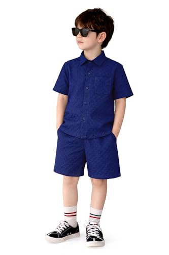 Image of Fashion Dream Boy's Cotton Blend Solid Clothing Set