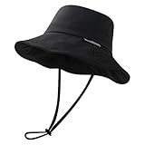 Design réglable : sangle de menton réglable avec cordon de serrage, convient pour un tour de tête de 55 à 58 cm, unisexe. Ferme et antidérapant, ne tombe pas facilement par temps venteux, facile à démonter et plus d'inquiétude.