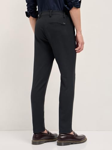 Image of THE BEAR HOUSE Men's Blue Regular Fit Formal Trouser