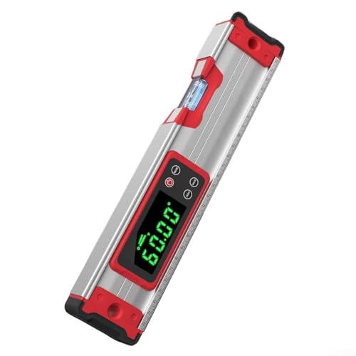 Buscador de ángulo digital y precisión de nivel de 0,05° – Inclinómetro electrónico magnético con pantalla de rotación automática, ranura en V y burbujas para carpintería, construcción, metal