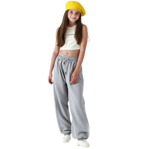 Girls Sweatpants Baggy High Waisted Cinch Bottom Joggers with Pockets Cute Preppy Track Pants Casual Fashion Clothes4