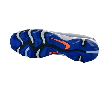 Nike Vapor Shark 3 Men's Low Football Cleats Grey Orange White Blue FB3304-001 - Size 104