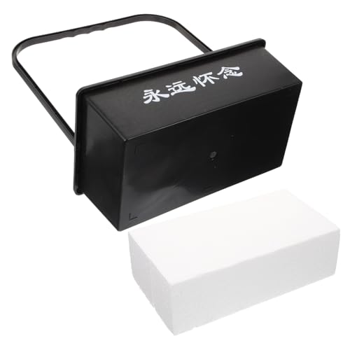 TOYANDONA Fiori in Plastica Decorazione Per Tomba Per Cimitero Cestino Mano Per Composizioni Floreali Vuoto Portafiori Per Funerali Per Bouquet Crisantemo