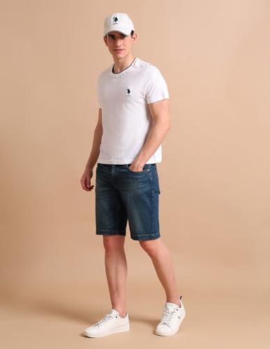 Image of U.S. POLO ASSN. Solid Cotton T-Shirts for Men - Breathable & Comfortable, Half Sleeves Mens Casual T Shirts