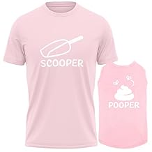 Dog and Owner Matching Clothes - Adorable Scooper Pooper Pet & Owner Matching Outfits with Owners - Soft Pet Clothes - Premium Dog Shirt Bundle is a Great Gift for Christmas, Thanksgiving