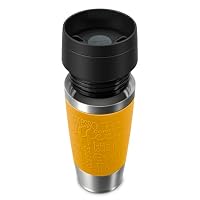 Emsa N20208 Travel Mug Classic Isolierbecher 0,36 Liter | neuer Komfort-Schraubverschluss | Edelstahl | 4h heiß und 8h kalt | 100% dicht | spülmaschinenfest | 360°-Trinköffnung | Senfgelb – Ansicht 8