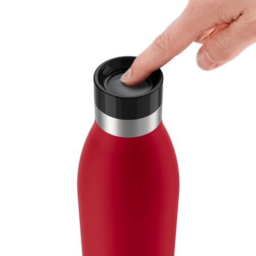 Botella de agua de acero inoxidable Emsa Bludrop reutilizable de 0,7 L color rojo 3
