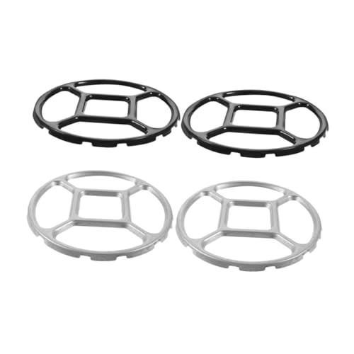 Sosoport 4 Piezas Soporte para Wok de Gas Pequeño Anillo Antideslizante de Aleación Resistente para Cocina y Camping Protección Estable y Distribución Uniforme del Calor