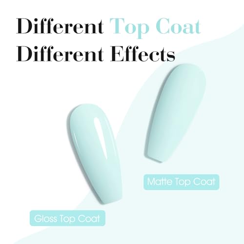 Image of CANNI Mint Green Gel Nail Polish, 1Pcs Light Pastel Green Gel Polish Lime Mint Color Soak Off U V Nail Manicure Salon DIY at Home
