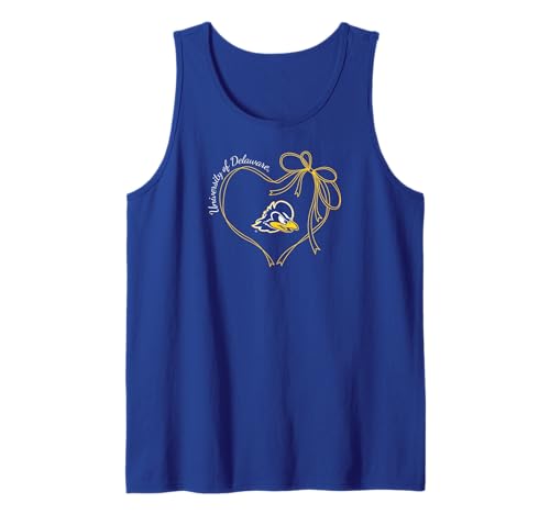 Delaware Fightin' Blue Hens Bow Heart Royal Tank Top