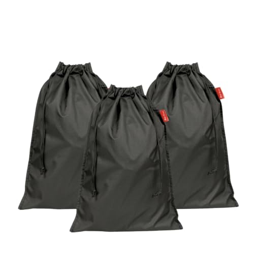Image of Shoe Bags, Lightweight Washable Polyester Shoe Organizer for Travel & Storage (Black, Pack of 3)