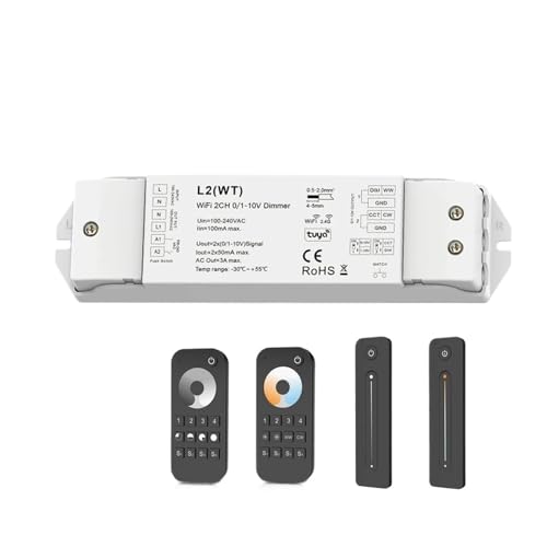 Interrupteur variateur LED WiFi 0-10V commande vocale L2(WT) - 3