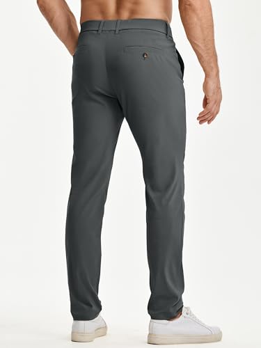 JMIERR Men's Skinny Stretchy Suit Pants Slim Fit Slacks Tapered Trousers - Image 5