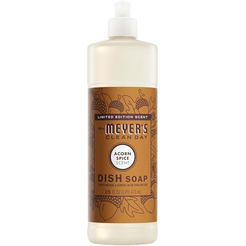 Image of Mrs. MEYER'S Liquid Dish Soap, Acorn Spice Scent, 12 FL OZ Bottle (Pack of 2)