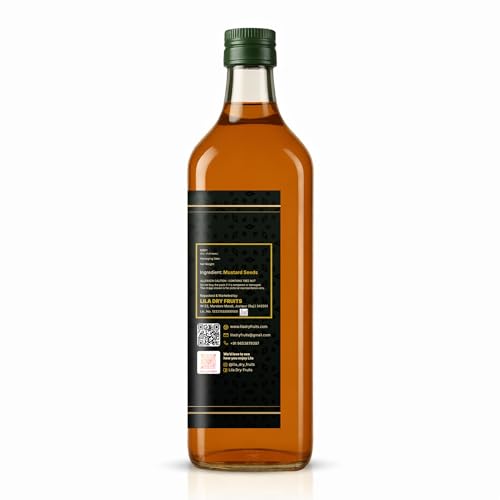 Image of LILA DRY FRUITS Daily Cooking Oil Combo (1L) Mustard Oil 500 ML & Sesame Oil 500 ML | Pure Cooking Oils for Indian Tadka, Pickles & Traditional Recipes Pure & Unrefined Cold Pressed Oil