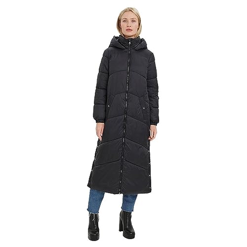 VERO MODA Damen Steppmantel VMUppsala Long Coat 10270145 black S