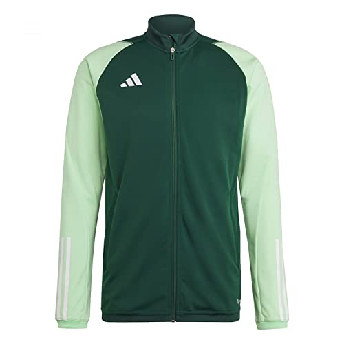 adidas Mens Tracksuit Jacket Tiro 23 Competition Training Track Top, Team Dark Green/Beam Green, HU1303, M